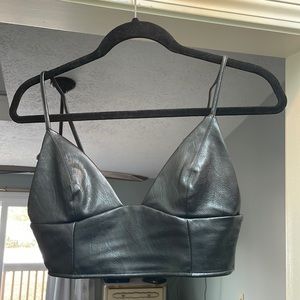 Leather Crop Top